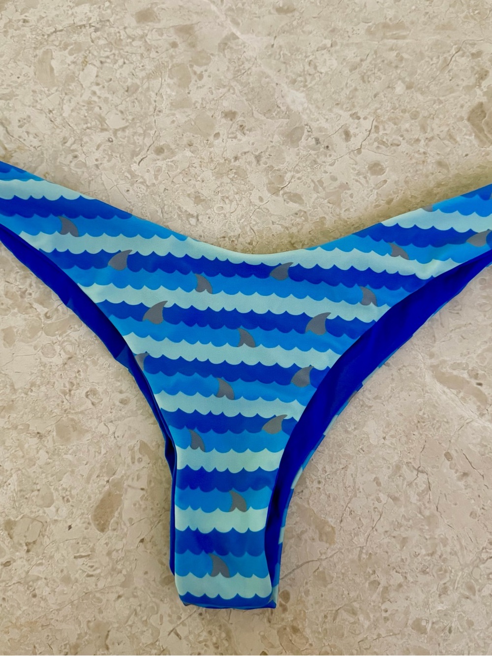 moana bikini Blue Wave Shark Print Bikini Bottoms